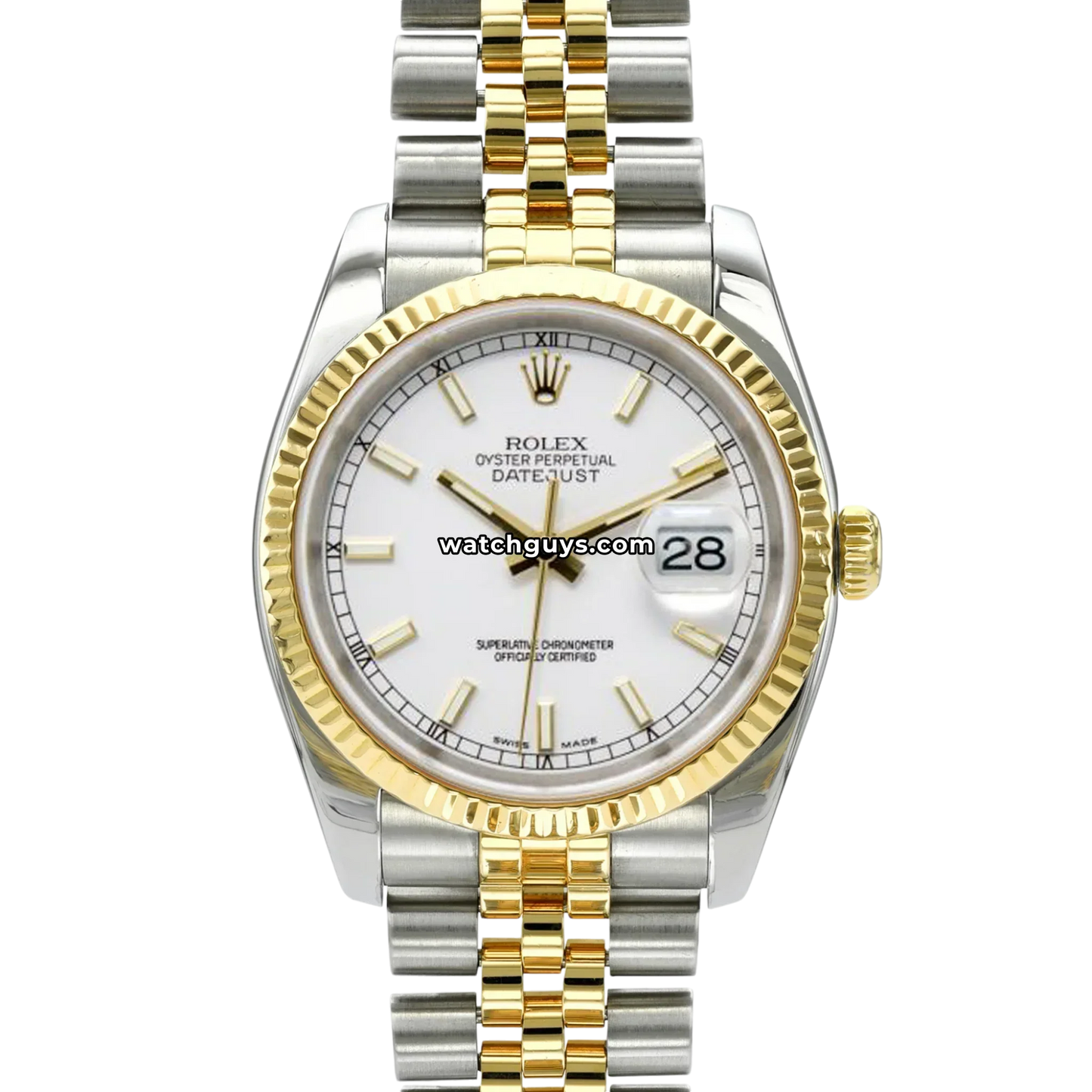 Rolex Datejust 116233 White Index Jubilee