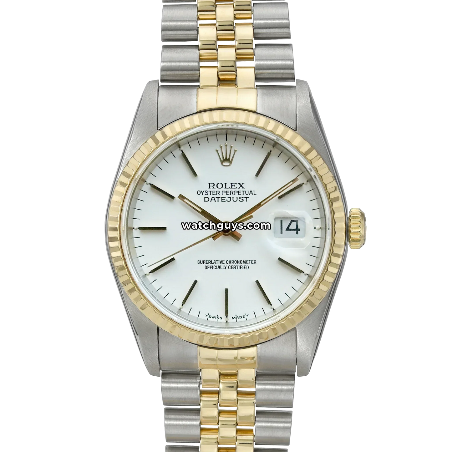 Rolex Datejust 16233 White Index Jubilee