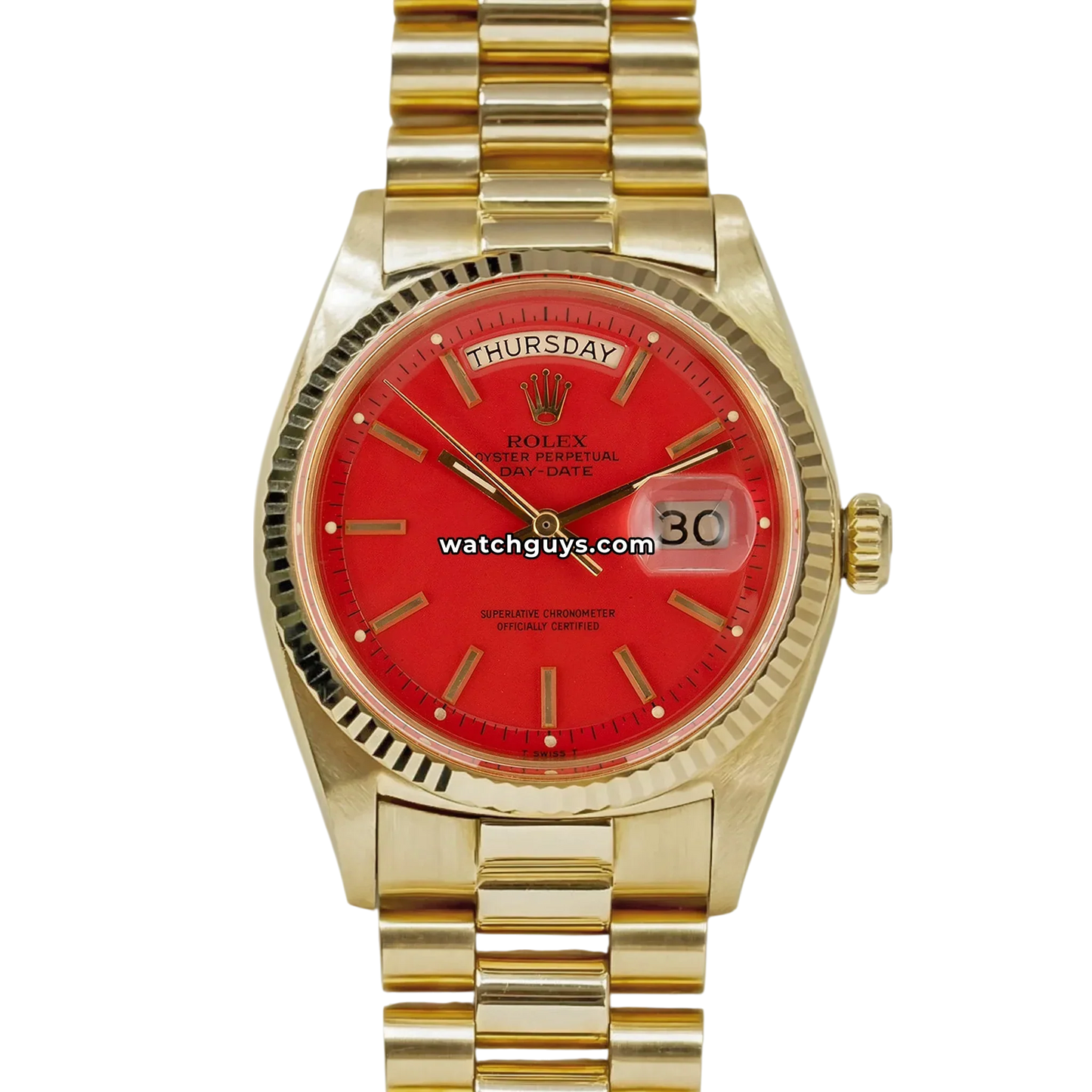 Rolex Day-Date 1803 Coral Red Yellow Gold