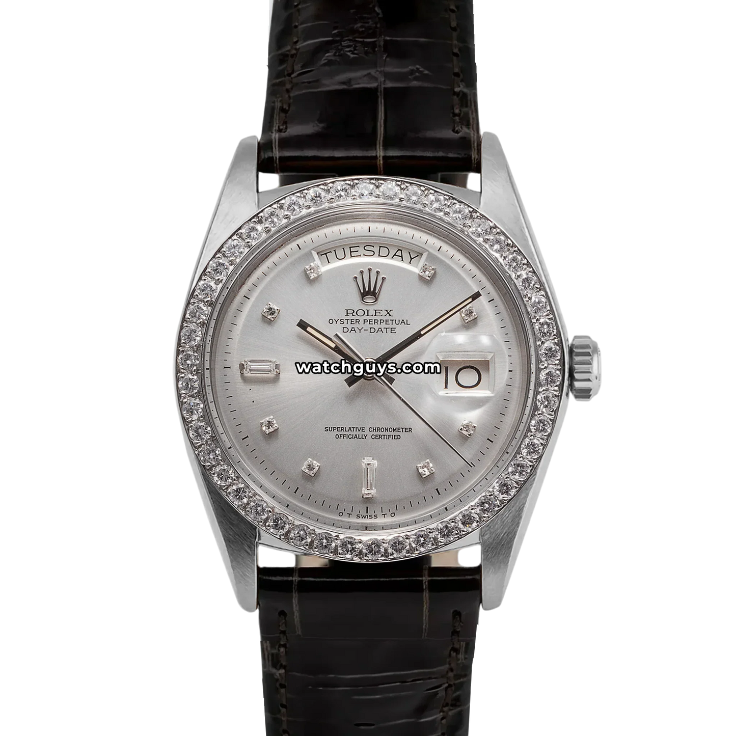 Rolex Day-Date 6613 Silver Diamond