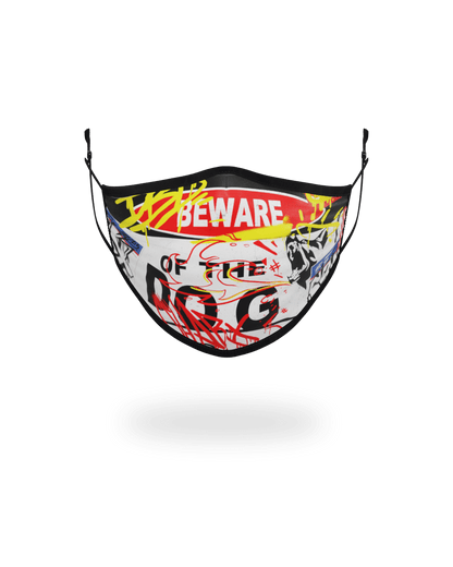 ADULT BEWARE OF THE DOG FORM-FITTING FACE MASK