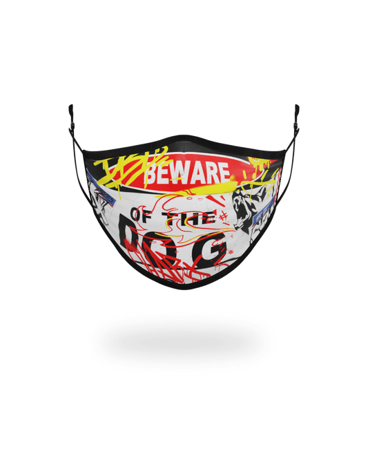 ADULT BEWARE OF THE DOG FORM-FITTING FACE MASK