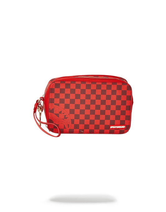 SHARKS IN PARIS RED TOILETRY AKA MONEY BAGS