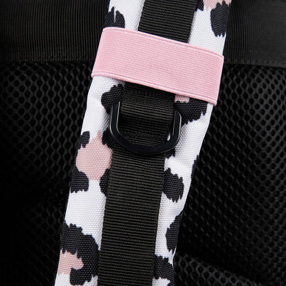 45L Backpack Leopard Pink Zip