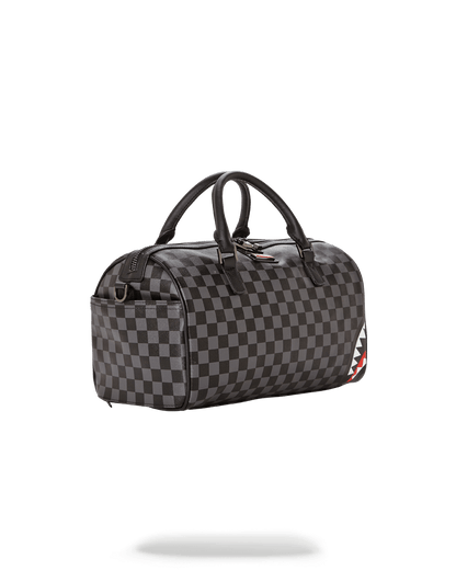 GREY CHECKERED SHARKS IN PARIS MINI DUFFLE