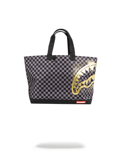 SHARKS IN PARIS GOLD STENCIL TOTE