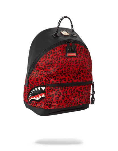 6-STRAP RED LEOPARD EMPRESS (PONY HAIR)