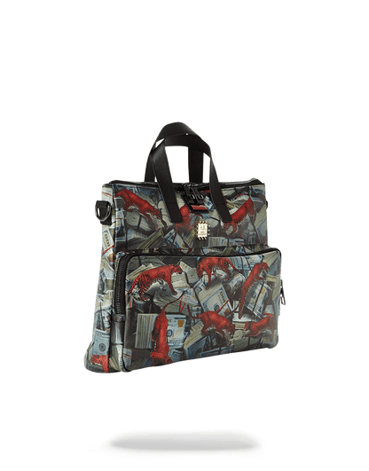 RED LEOPARD MONEY TRAVEL CASE
