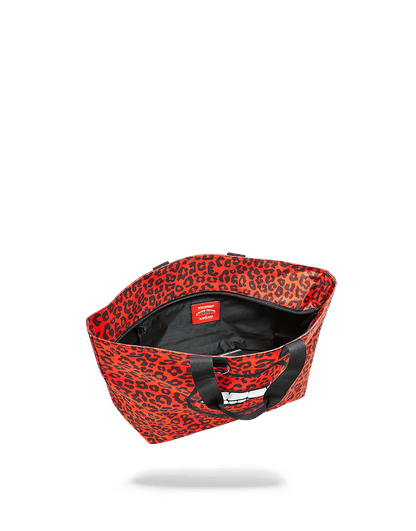 RED LEOPARD LIPS TOTE