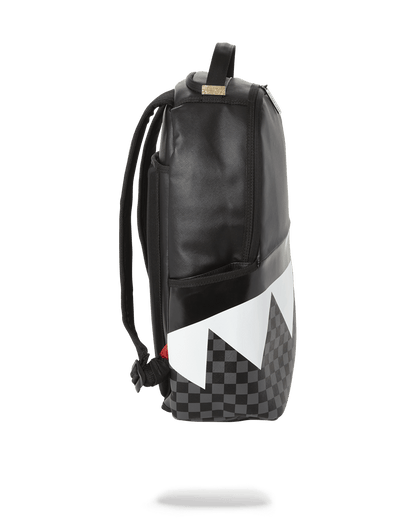 BLACK HALF CHECK SHARKS IN PARIS BACKPACK (ONE OF ONE)