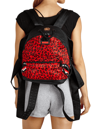 6-STRAP RED LEOPARD EMPRESS (PONY HAIR)