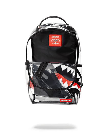 ANGLED 20/20 VISION SHARK CLEAR BACKPACK