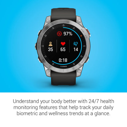 Garmin - epix (Gen 2) GPS Smartwatch 47mm Fiber-reinforced polymer - Steel - 010-02582-00