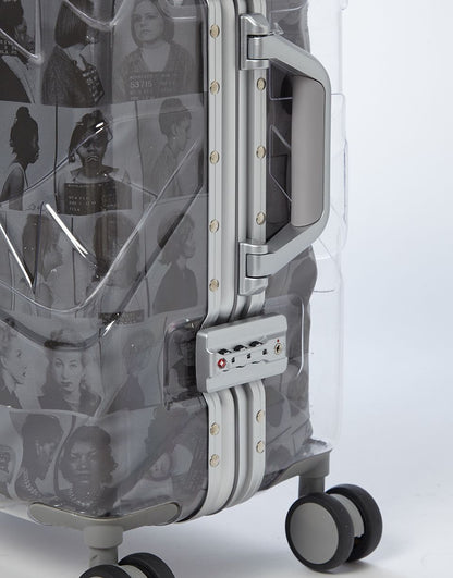 LAQUAN SMITH EMBOSSED CLEAR 3M CARRY-ON