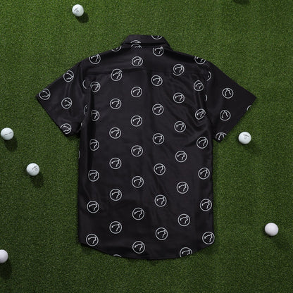 Alpha Black Country Club Button Up