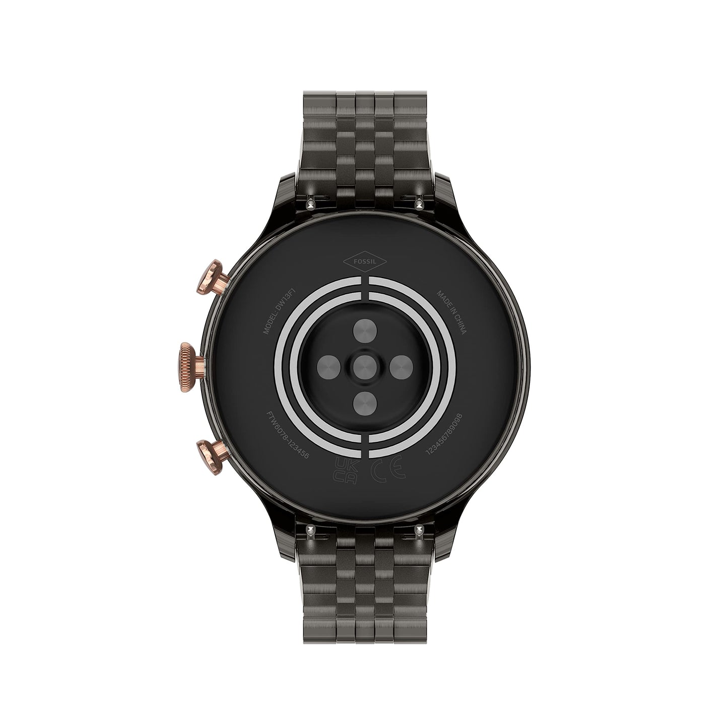 Fossil - Gen 6 Smartwatch 42mm Gunmetal Stainless Steel - Gunmetal/Rose Gold - FTW6078V