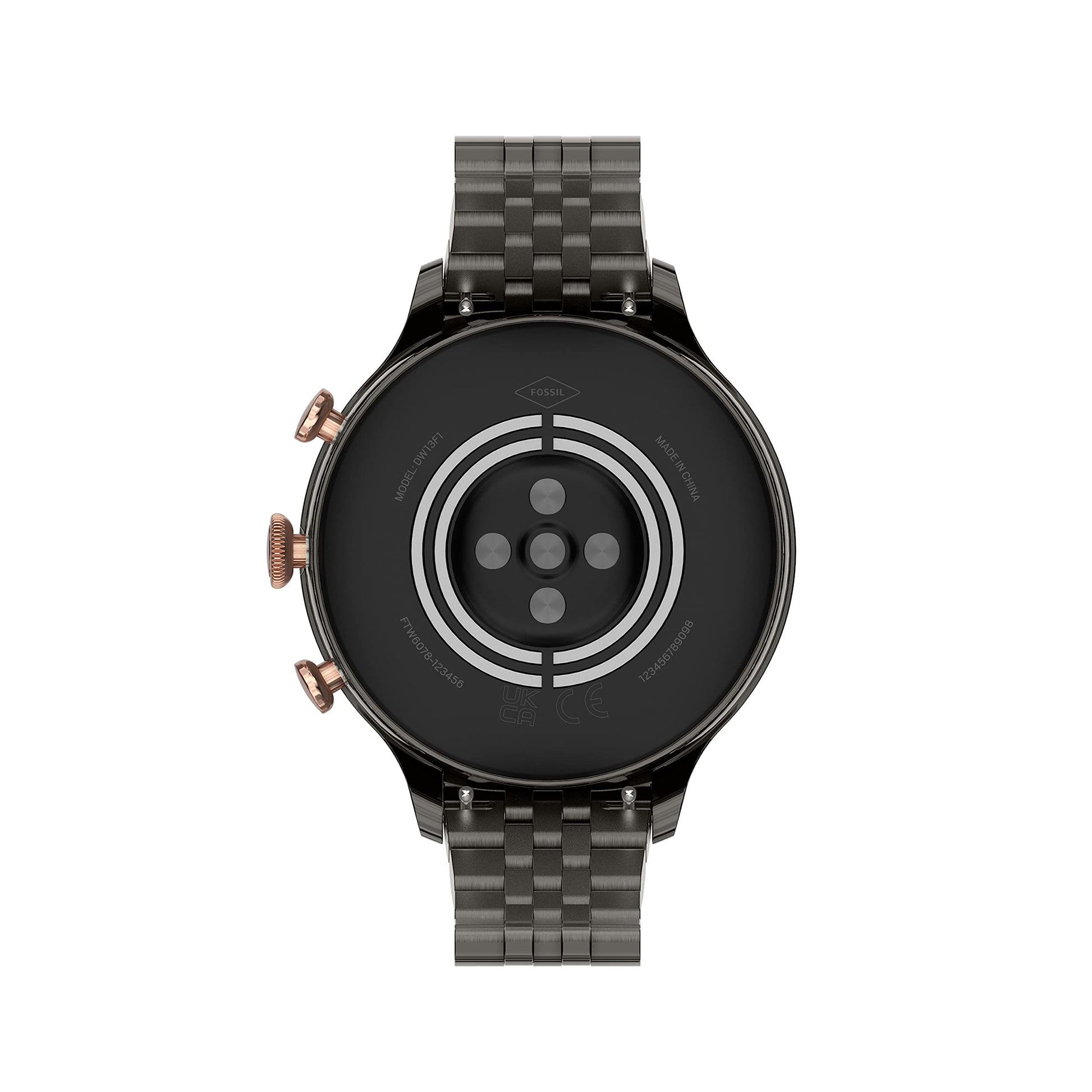 Fossil - Gen 6 Smartwatch 42mm Gunmetal Stainless Steel - Gunmetal/Rose Gold - FTW6078V
