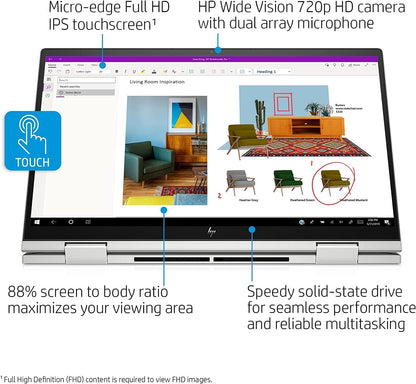 HP Envy x360 - 2-in-1 FHD Touch - i5-1135G7 - 16GB RAM - 512GB SSD - Silver