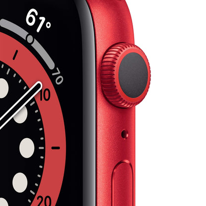 Apple Watch Series 6 GPS 44mm RED Aluminum Case with Band-Red - M00M3LL/A