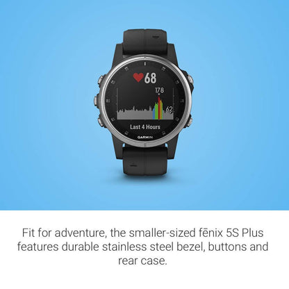 Garmin fenix 5 Plus, Premium Multisport GPS Smartwatch,  Black/Silver - 010-01988-01