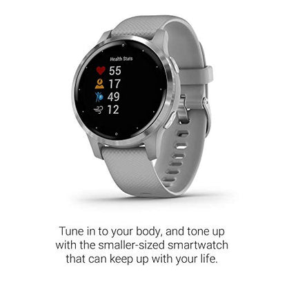 Garmin - vivoactive 4S Smartwatch 40mm Fiber-Reinforced Polymer - Silver - 010-02172-01