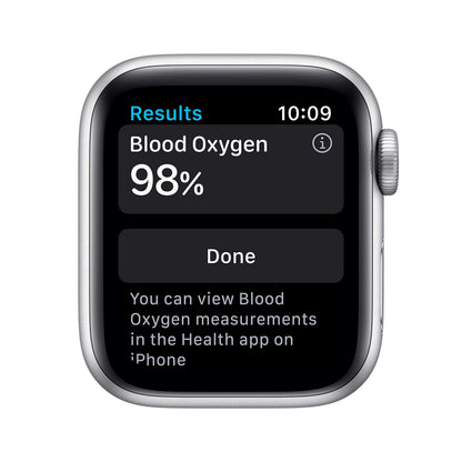 Apple Watch Series 6 (GPS, 40mm) - Silver Aluminum Case with White Sport Band - MG283LL/A