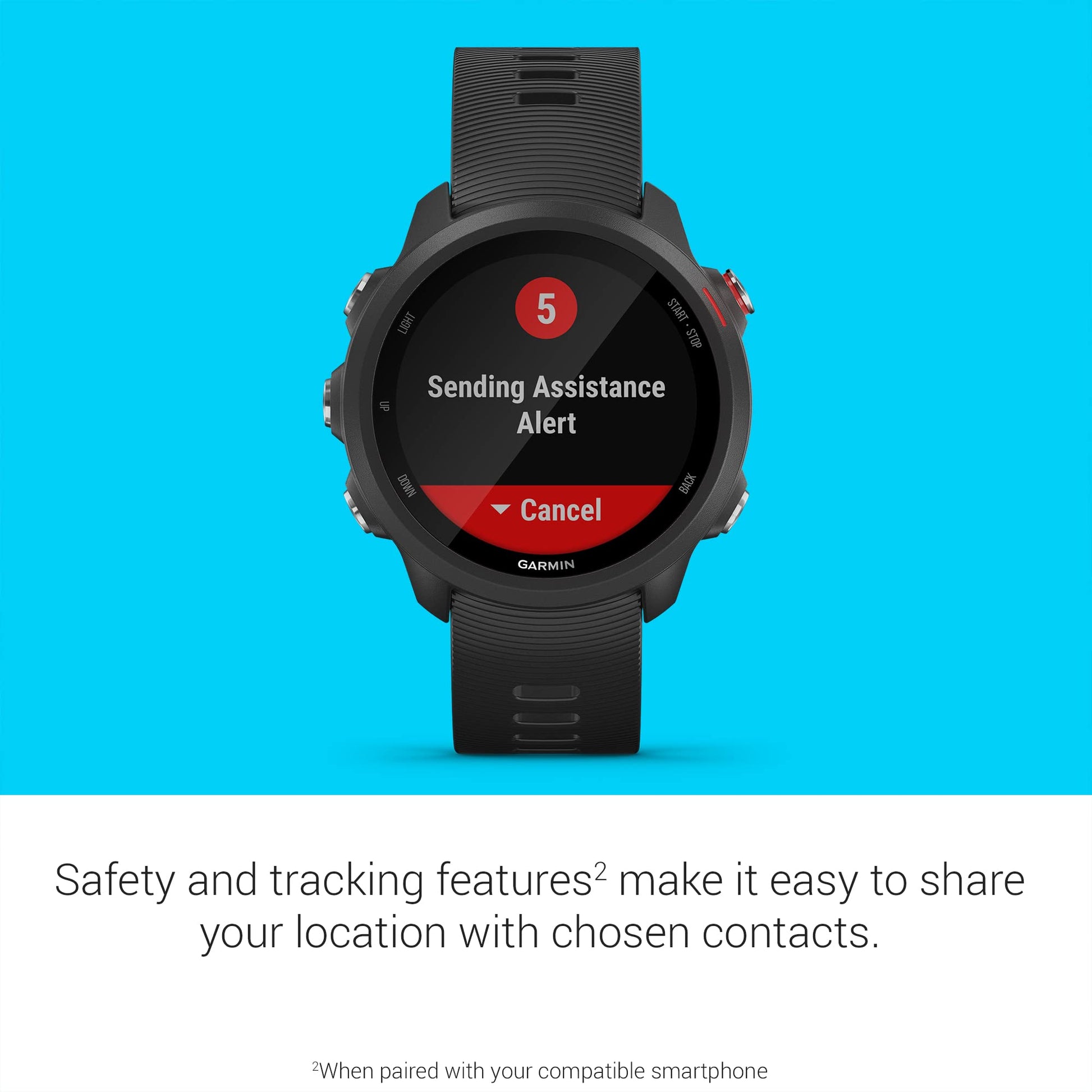 Garmin Forerunner 245 Music GPS Smartwatch - 42mm - Fiber-Reinforced Polymer - Black - 010-02120-20