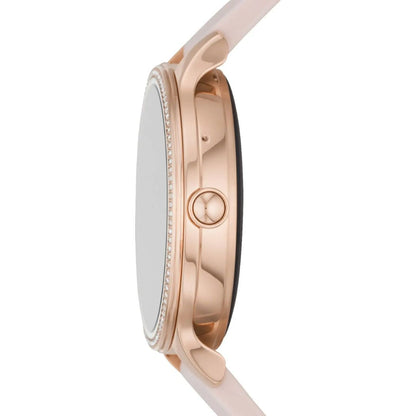 Fossil Gen 5E 42mm Stainless Steel Case with Pink Silicone Strap - FTW6066