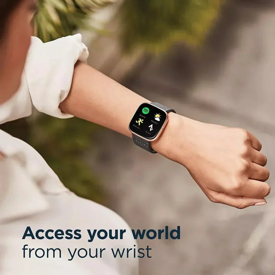 Fitbit - Versa 2 Smartwatch 40mm Aluminum - Petal/Copper Rose - FB507RGPK