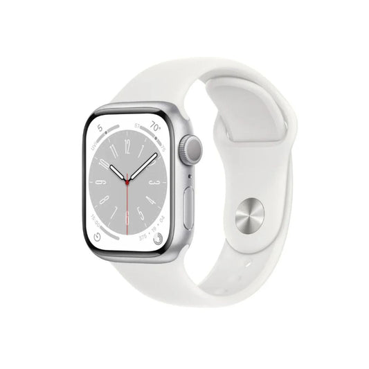 Apple Series 8 GPS+Cel 41mm Alum Case White Sport Band - White  M/L - MP4F3LL/A