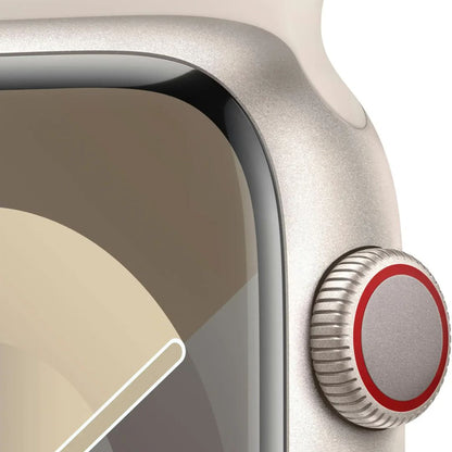 Apple Watch Series 9 (GPS+Cell) 45mm Aluminum Case - Starlight Sport Band (M/L) - Starlight