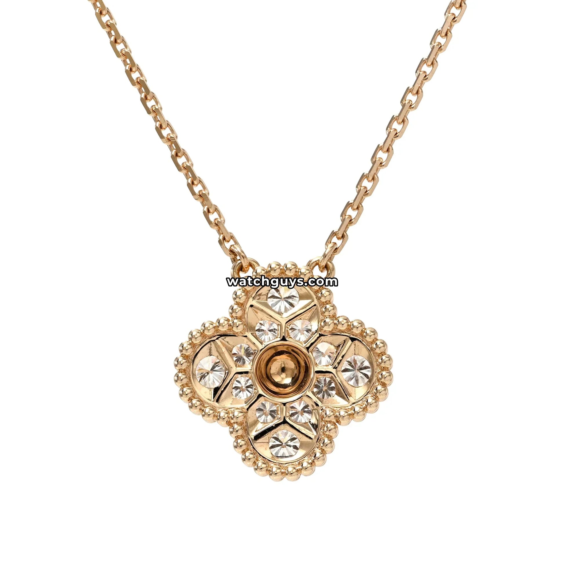 Van Cleef & Arpels Vintage Alhambra Pendant Diamond Motif