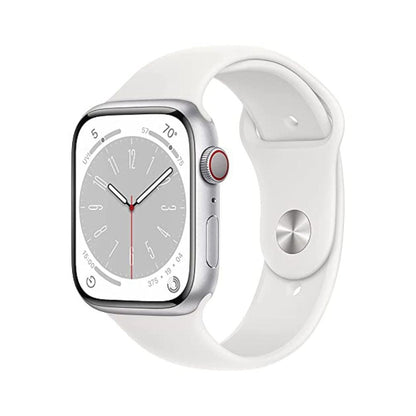 Apple Watch Series 8 (GPS) 41mm  Aluminum Case with White Sport Band - S/M - Silver - MP6L3LL/A