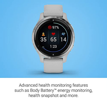 Garmin - Venu 2S GPS Smartwatch 40 mm Silver Bezel with Mist Gray Case - 010-02429-02