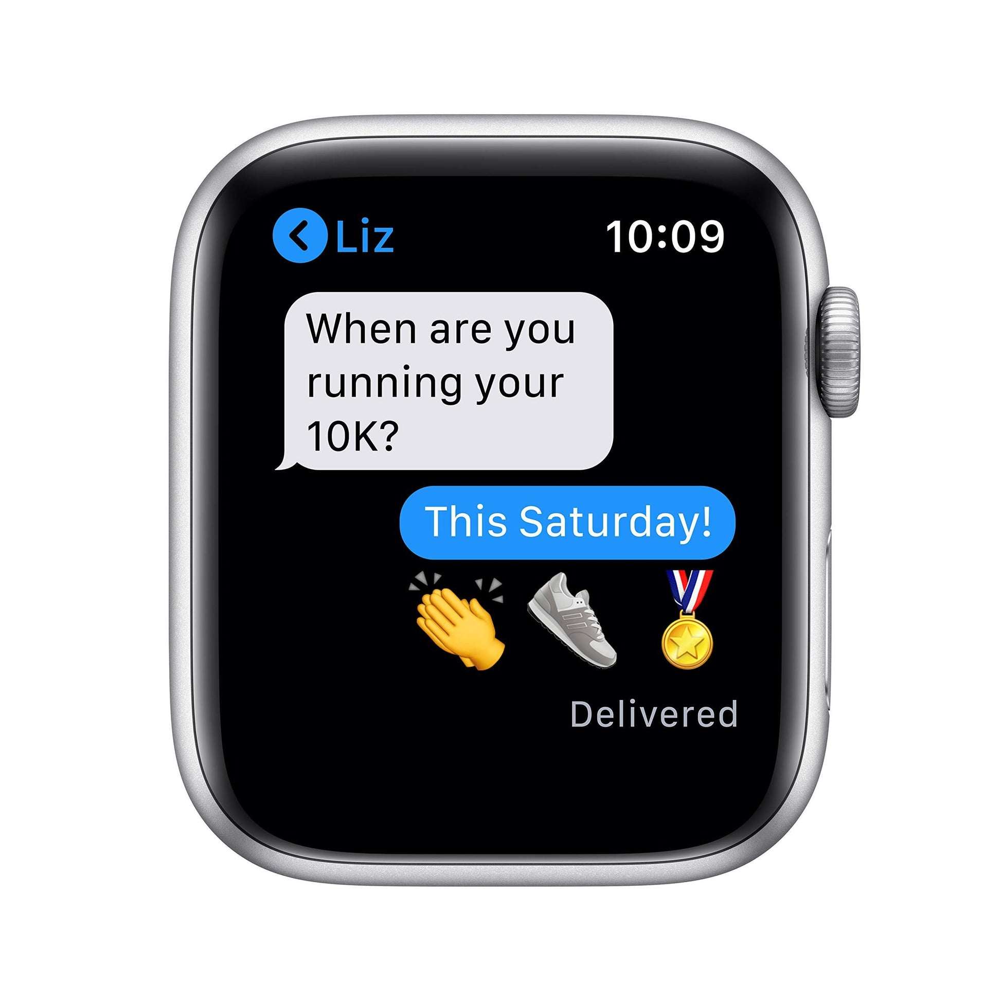 Apple Watch Series 6 44mm Silver Aluminum Case with White Sport Band GPS - M00D3LL/A