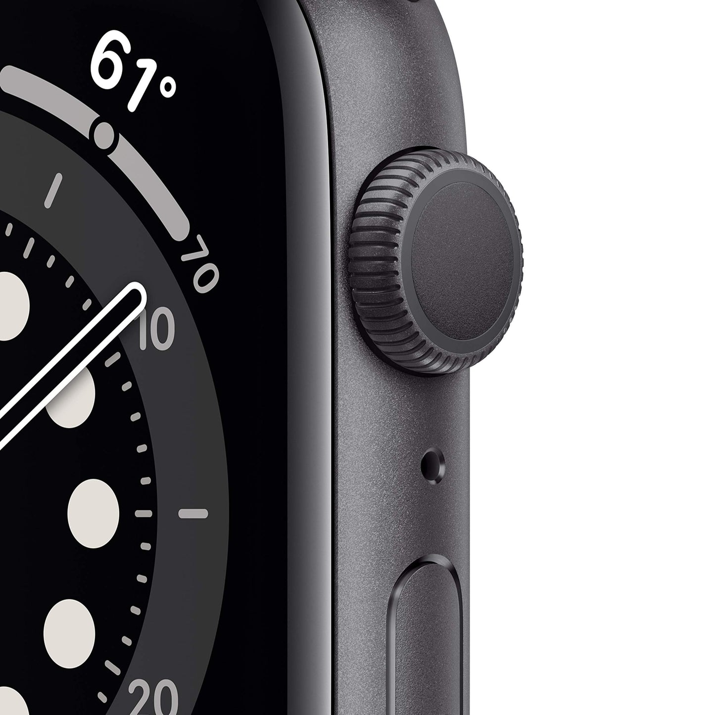 Apple Watch Series 6 GPS 44mm Space Gray Aluminum Case with Black Sport Band - M00H3LL/A