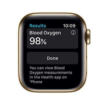 Apple Watch Series 6 (GPS + Cel) 40mm Gold SS Case with Cyprus Green Sport Band - M02W3LL/A