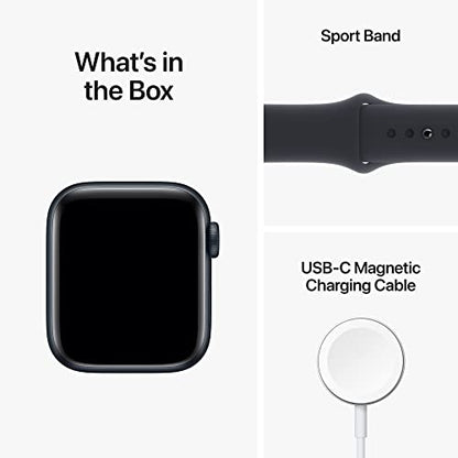 Apple Watch SE 2nd Gen (GPS) 40mm Midnight Aluminum Case with Midnight Sport Band - S/M - MXE73LL/A