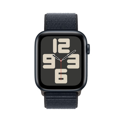 Apple Watch SE 2nd Generation (GPS + Cellular) 44mm Midnight Aluminum Case with Midnight Sport Loop