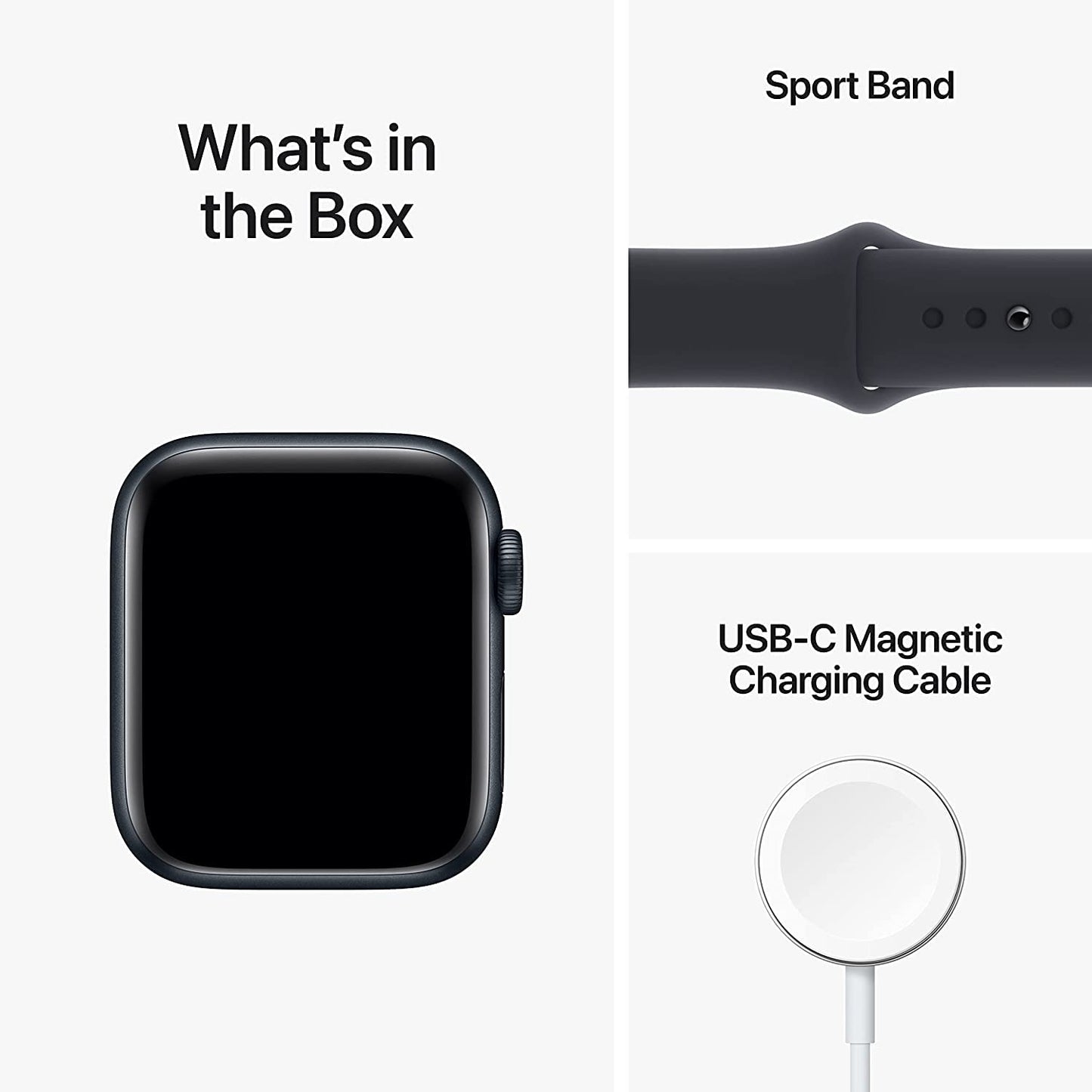 Apple Watch SE 2nd Generation (GPS+Cellular) 44mm Aluminum Case with Midnight Sport Band - M/L