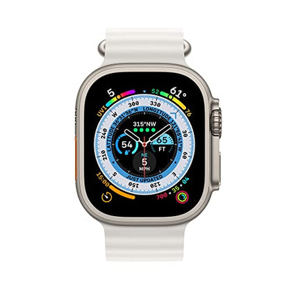 Apple Watch Ultra (GPS + Cellular) 49mm Titanium Case with White Ocean Band ? MNH83LL/A