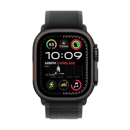 Apple Watch Ultra 2 (GPS + Cell) 49mm Black Titanium Case w/ Black Trail Loop S/M