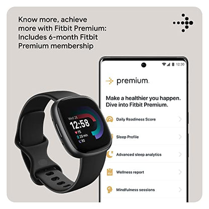 Fitbit Versa 4 Smartwatch ? Graphite (FB523BKBK-US)