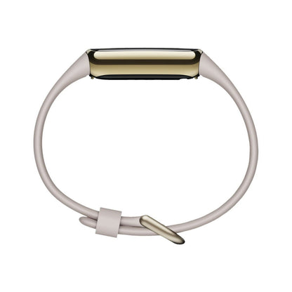 Fitbit Luxe Fitness & Wellness Tracker ? Soft Gold Case with White Band ? FB422GLWT