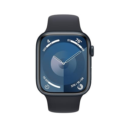 Apple Watch Series 9 (GPS + Cellular) ? 45mm Aluminum Case with Midnight Sport Band (S/M) ? Midnight ? MRMC3LW/A