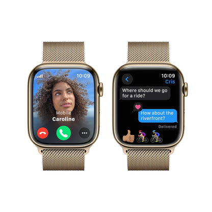 Apple Watch Series 9 (GPS + Cellular) ? 45mm Gold Stainless Steel Case w/ Gold Milanese Loop ? Gold ? MRMU3LW/A (2023)