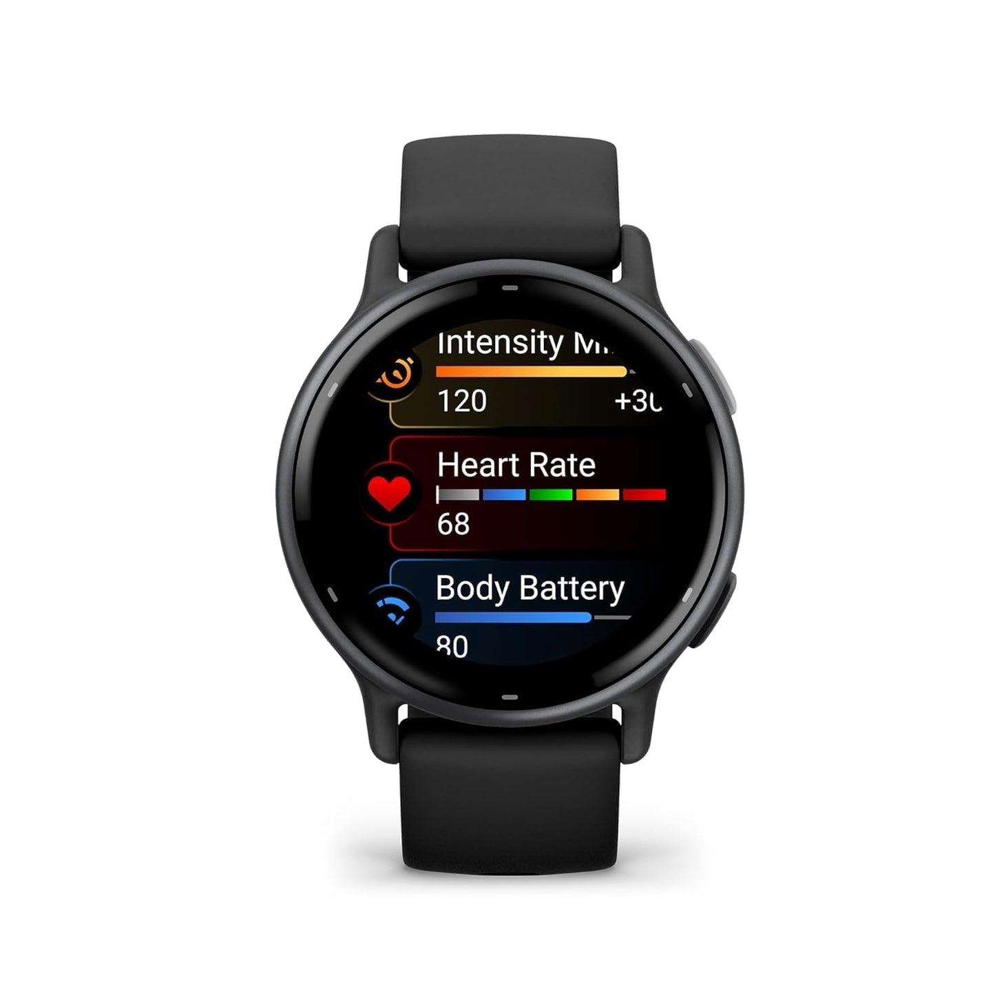 Garmin Vivoactive 5 42mm Slate Aluminum Bezel with Black Case and Black Silicone Band - 010-02862-10