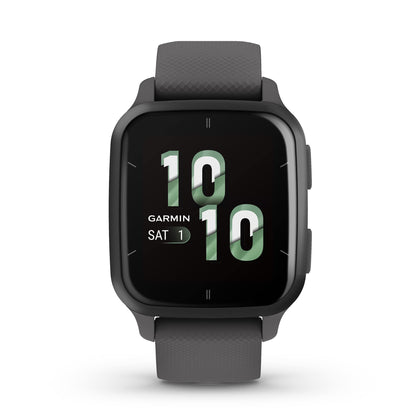 Garmin Venu Sq 2 GPS 40mm Slate Aluminum with Shadow Gray Case w/ Gray Silicone Band - 010-02701-00