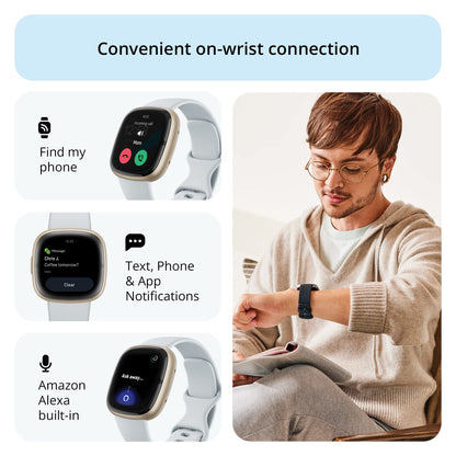 Fitbit - Sense 2 Advanced Health Smartwatch - Pale Gold - FB521GLBM-US