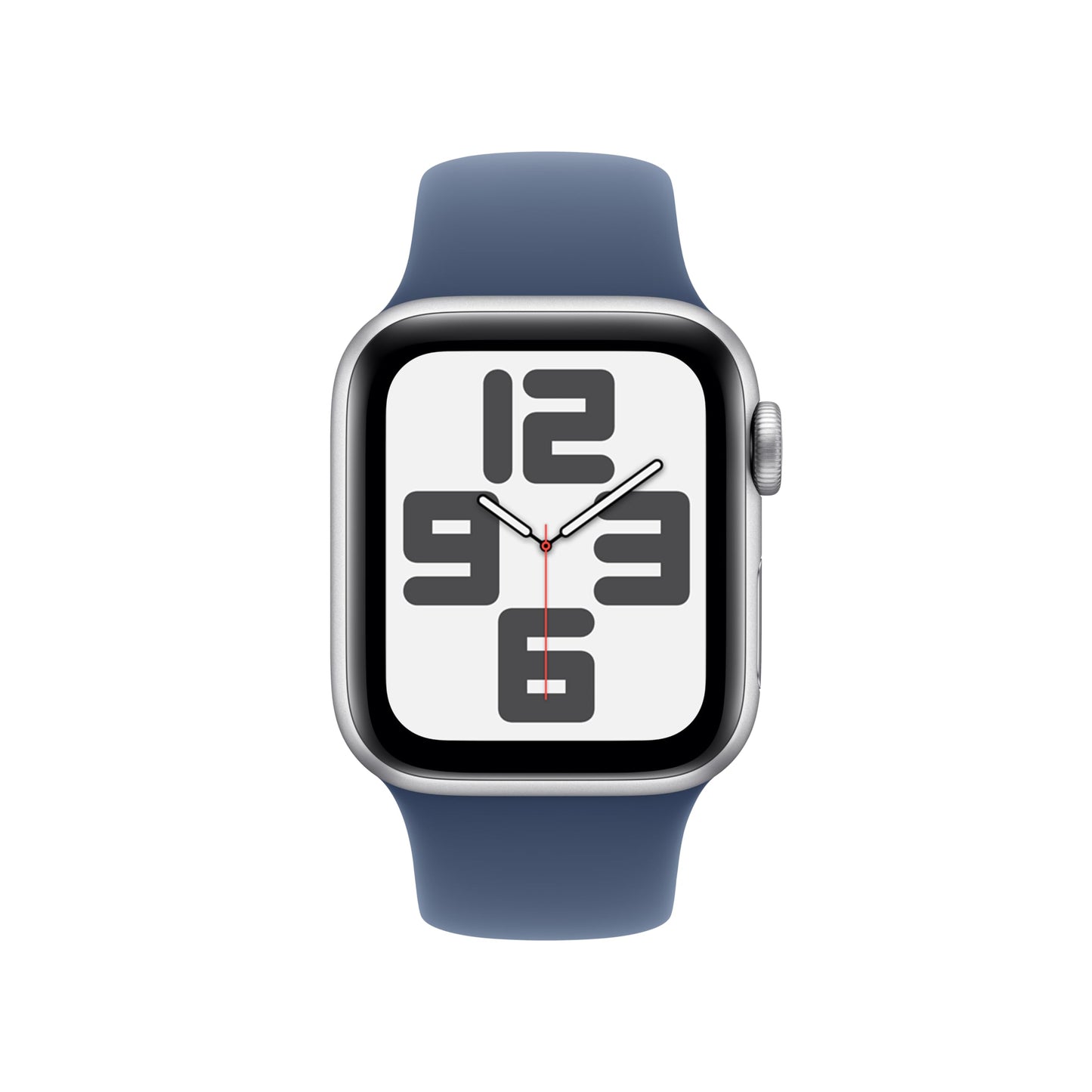 Apple Watch SE 2nd Generation (GPS) 40mm Aluminum Case with Denim Sport Band - S/M - Silver - (2024) - MXEC3LL/A